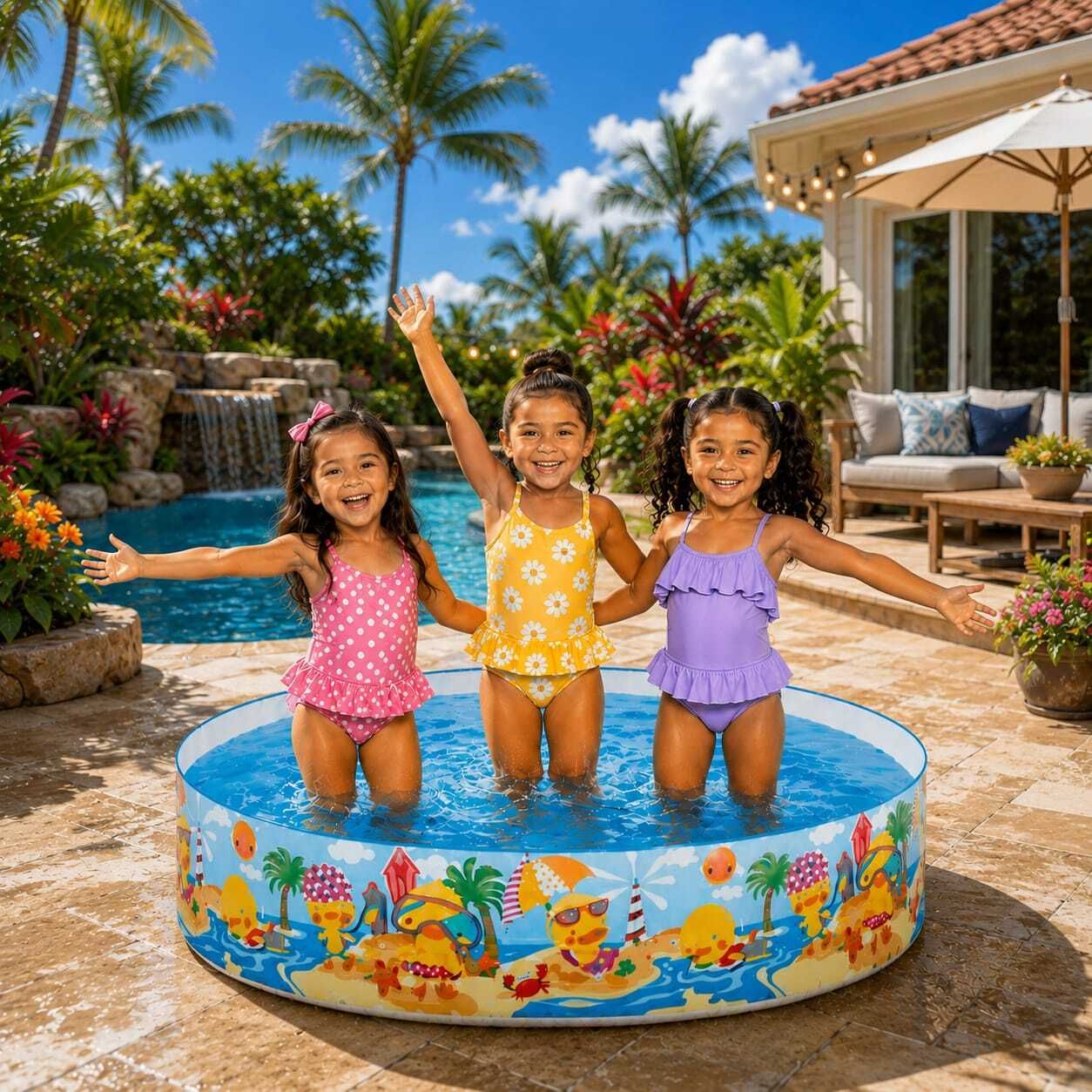 intelligent 5 ft Play Pool for Home Garden &(IND*6510) Summer Inflatable Swimming Pool-picture-11