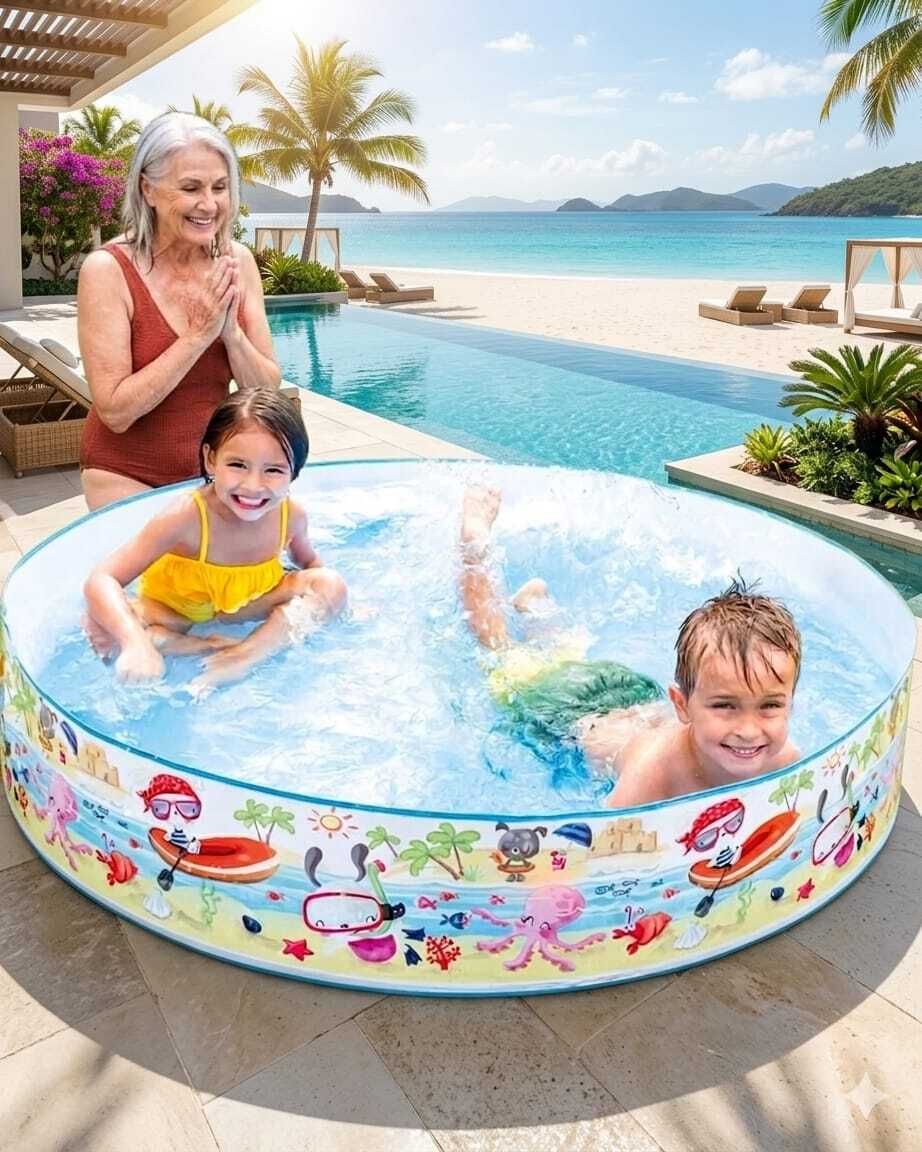 tiny tales Diameter 122 x 25 cm (IND*650)Suitable for Ages 3 Inflatable Swimming Pool-picture-48