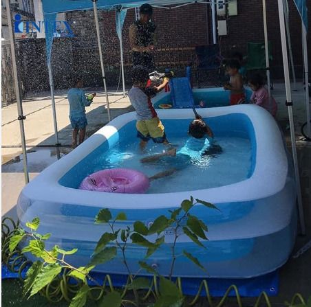 Portable Swim Center Family Pool With Free Pump Inflatable Swimming Pool-image-8