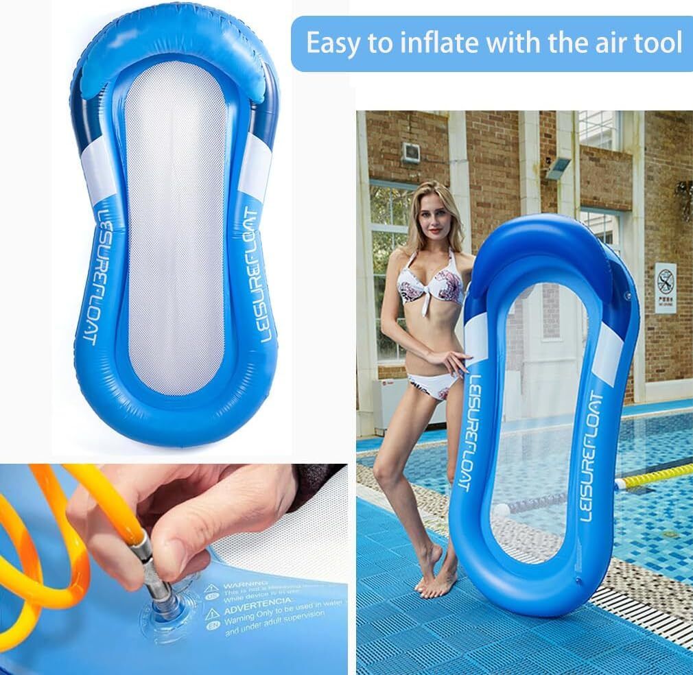 Inflatable Pool Float Hammock,Swimming Lounger,Water Floating Inflatable Swimming Safety Tube-image-25