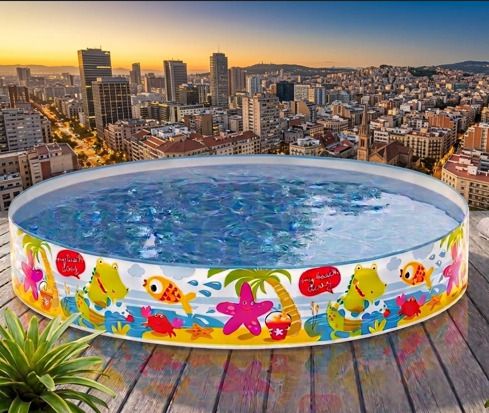 tiny tales Diameter 122 x 25 cm (IND*631)Suitable for Ages 3 Inflatable Swimming Pool-picture-49