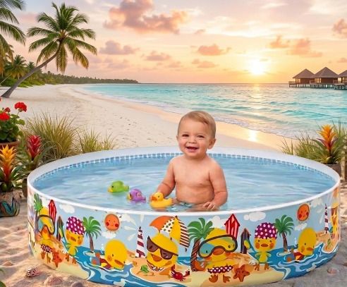 5 feet Round Swimming Pool(IND*717) Baby Bath Tub for kids Inflatable Swimming Pool-image-35