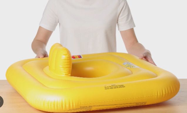 kids Seat for learning to swim Yellow With Free Pump Inflatable Swimming Safety Tube-image-16