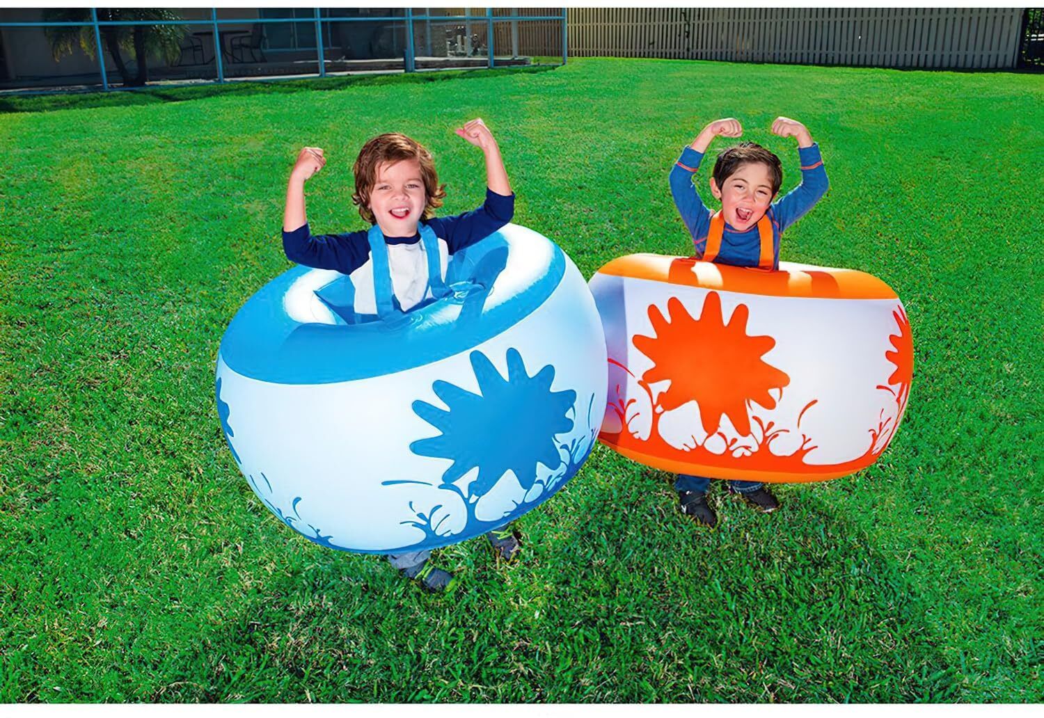 Bestway 52222 Outdoor Toy Inflatable-Inflatable Toys, Blue/Orange With Free Pump Inflatable Hoppers & Bouncer-image-32