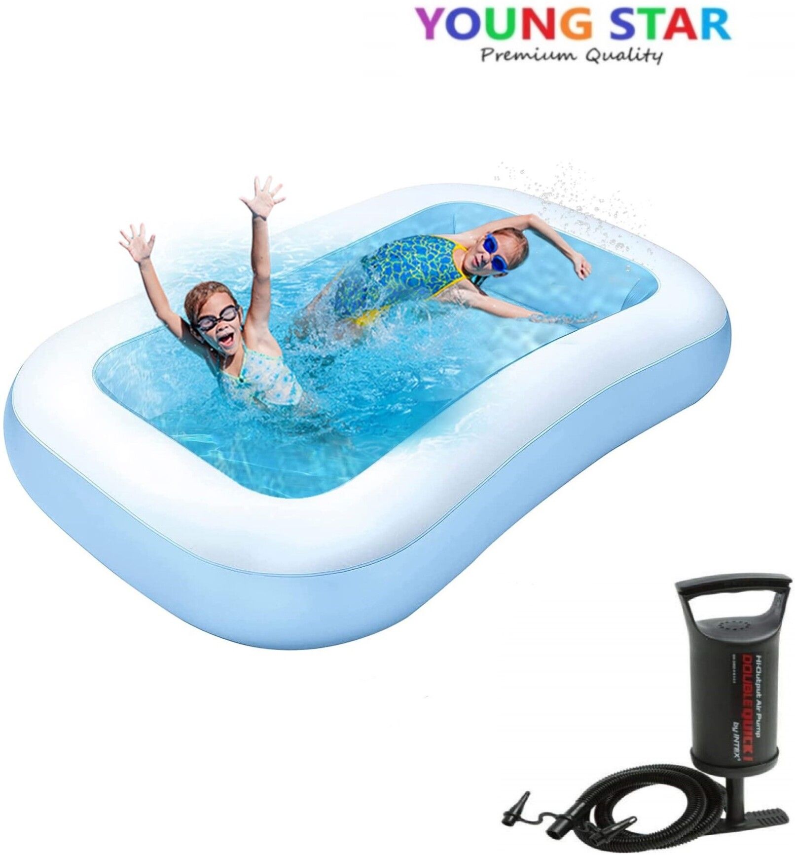 Premium 5.5 Feets Bath Tub Swimming Pool For Kids & Adults Inflatable Swimming Pool, Inflatable Toy Pump