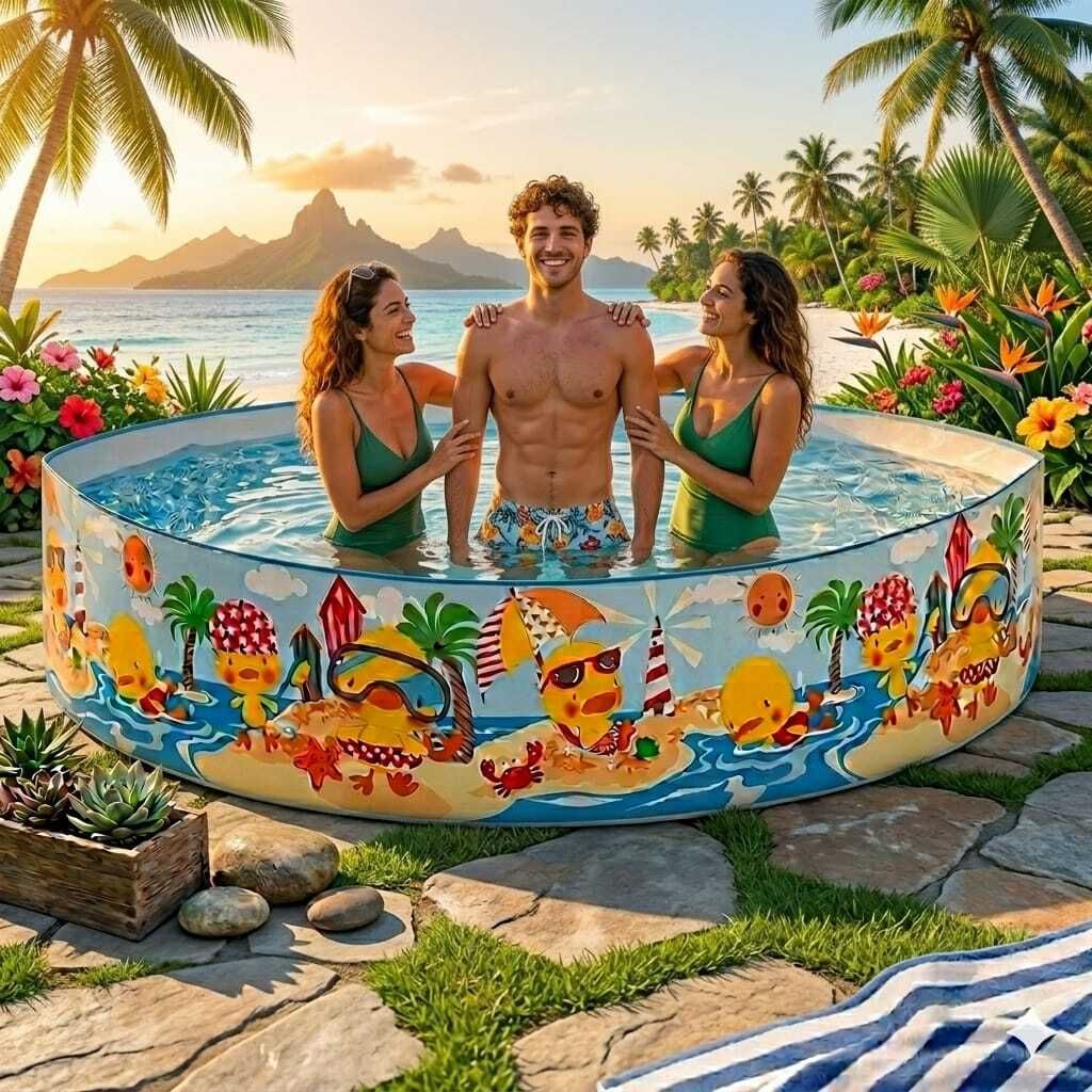 intelligent 5 ft Play Pool for Home Garden &(IND*716) Summer Inflatable Swimming Pool-picture-41