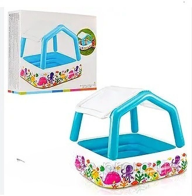 Sun Shade Pool Air Inflatable Tube(IND*3420) with 22cm Inflatable Swimming Safety Tube-image-3