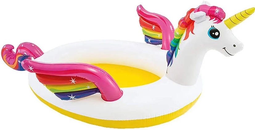 tinytales Unicorn Inflatable Spray Pool for Kids With Pump Inflatable Pool Accessory image 1