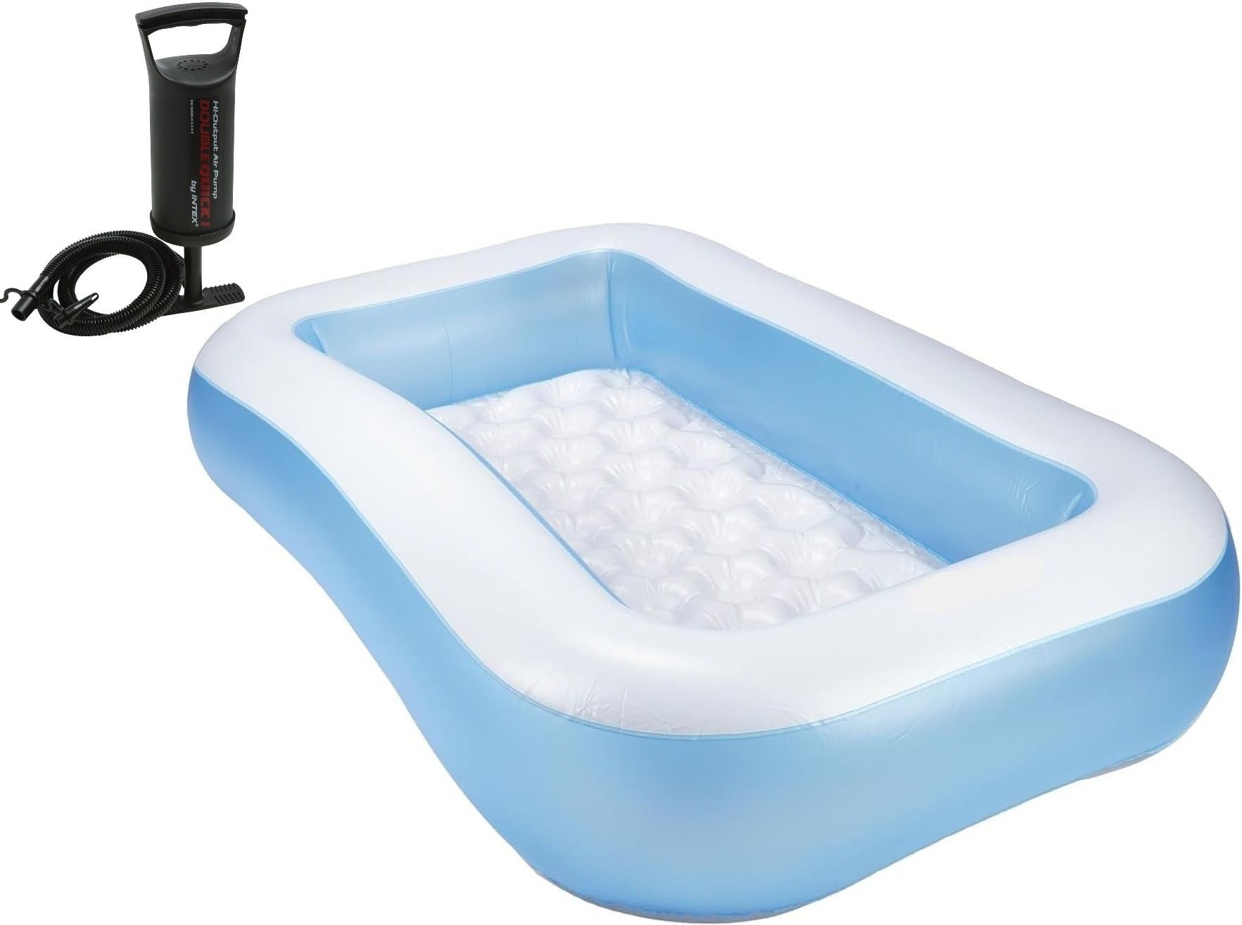 5.5 FT. Bath tub for Baby Inflatable Rectangular Pool with Air Balloon Pump Inflatable Swimming Pool