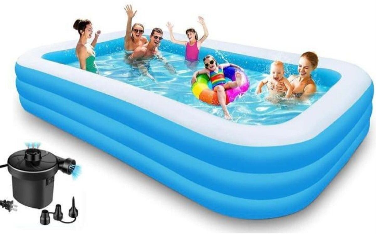 piscina Portable baby Bath Tub with Electric Air Pump (10 Feet, ) Inflatable Swimming Pool-picture-34