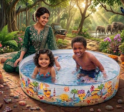 tiny tales 4 Feet Kids Water Bath Tub(IND*0355) Swimming Pool Inflatable Swimming Pool-picture-11