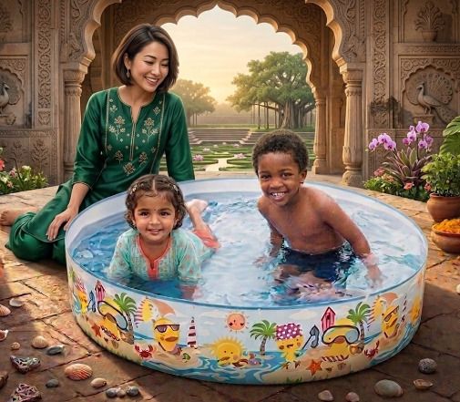 kindertales 4 Feet Kids Water Bath Tub(IND*35) Swimming Pool Inflatable Swimming Pool-picture-44