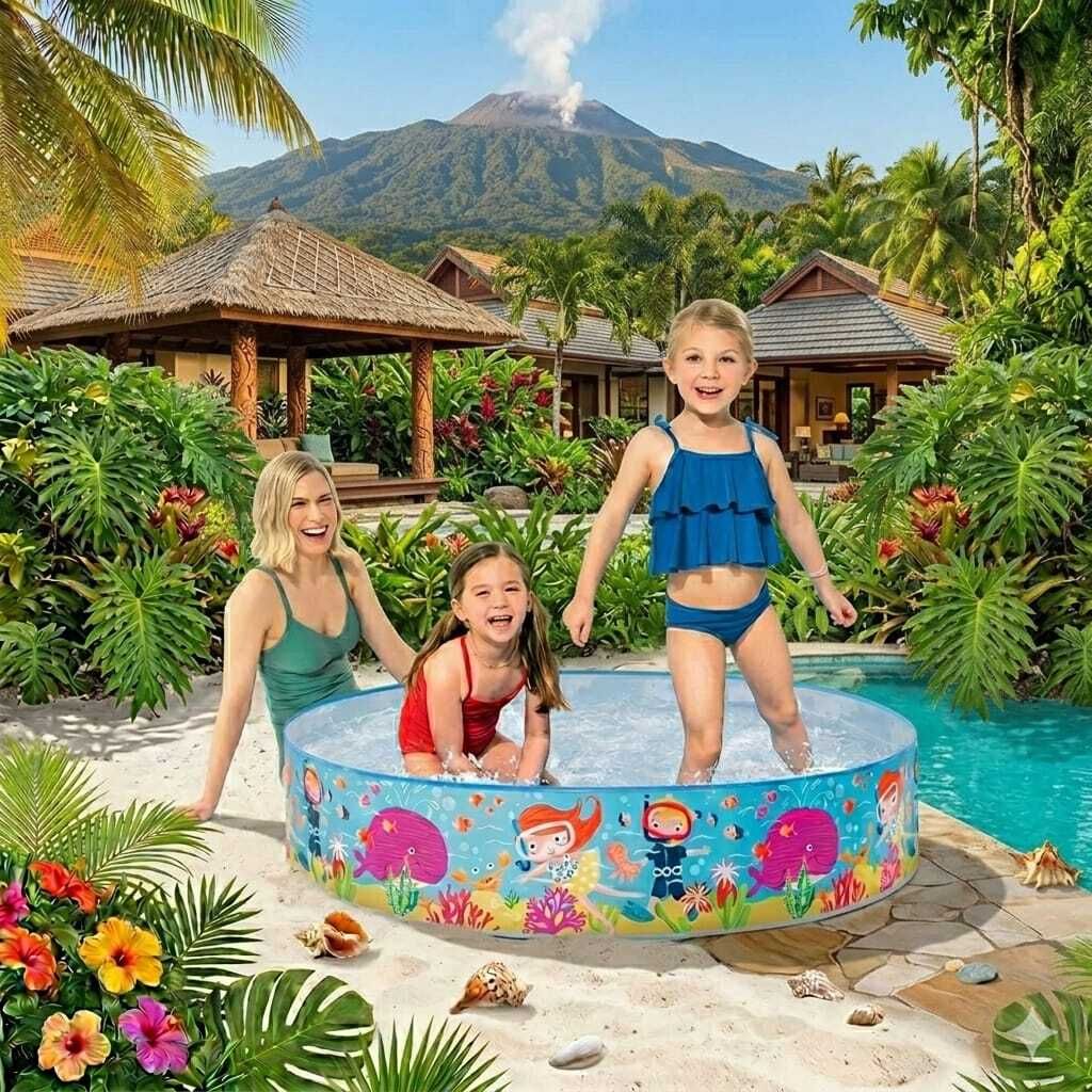Diameter 122 x 25 cm (IND*65)Suitable for Ages 3 Inflatable Swimming Pool-image-34
