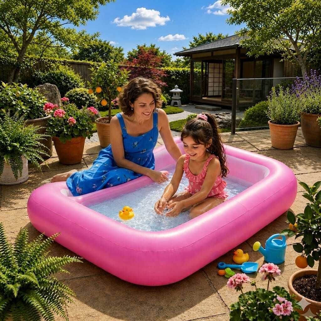 tiny tales Swimming Pool for(IND*232) Kids 5.5 Feet Inflatable Swimming Pool-picture-47