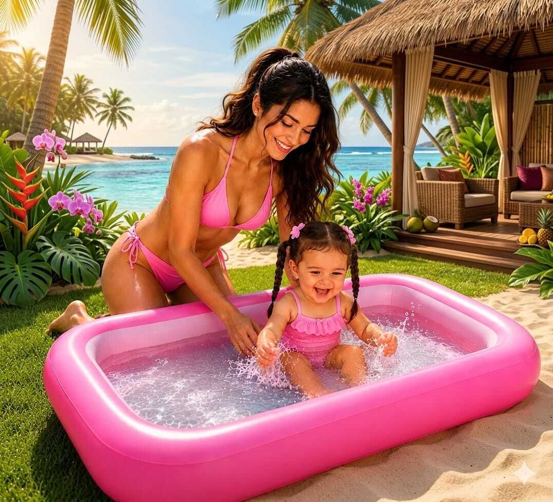 kindertales Rectangular (IND*3275)Swimming Pool 5 feet Inflatable Swimming Pool-picture-30