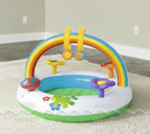 Baby (IND*98) Play Rainbow Go & Grow Activity Gym With Free Pump Inflatable Swimming Pool-image-2