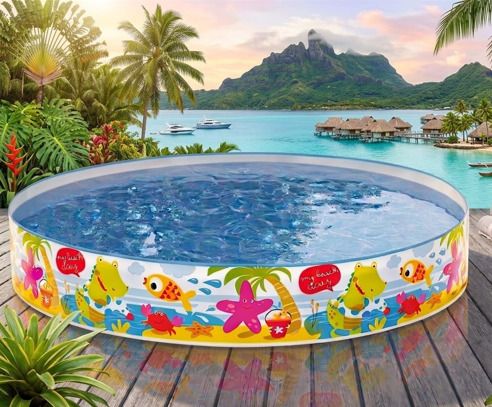 tiny tales Above Ground Kids Pool (IND*089) Paddling Pool Inflatable Swimming Pool-picture-36