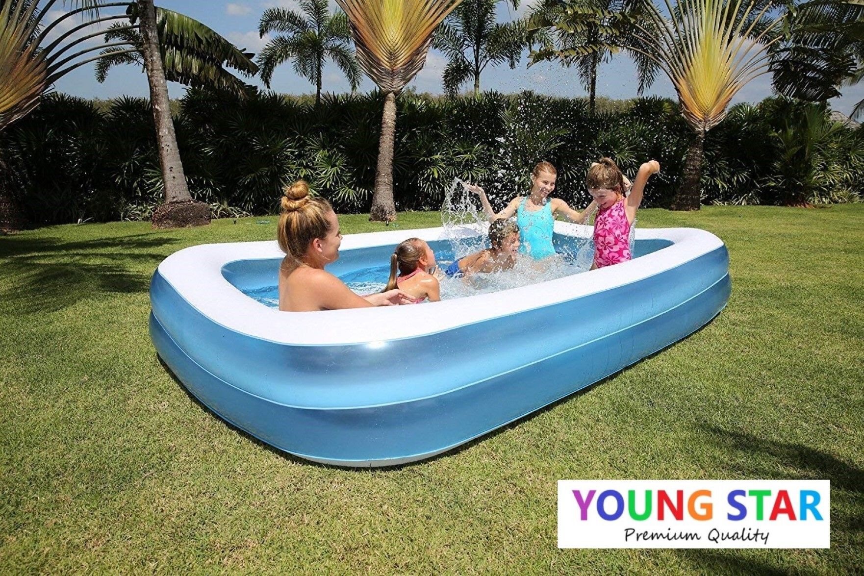 Premium 6.7 FEET (2.01m) LENGTH,5.9 FEETS (1.50m) BREATH AND 51CM HEIGHT. Inflatable Swimming Pool, Inflatable Toy Pump-image-23