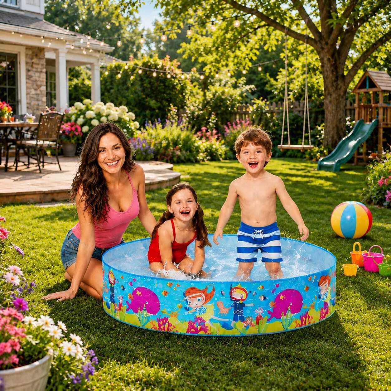 tiny tales Above Ground Kids Pool (IND*189) Paddling Pool Inflatable Swimming Pool-picture-10