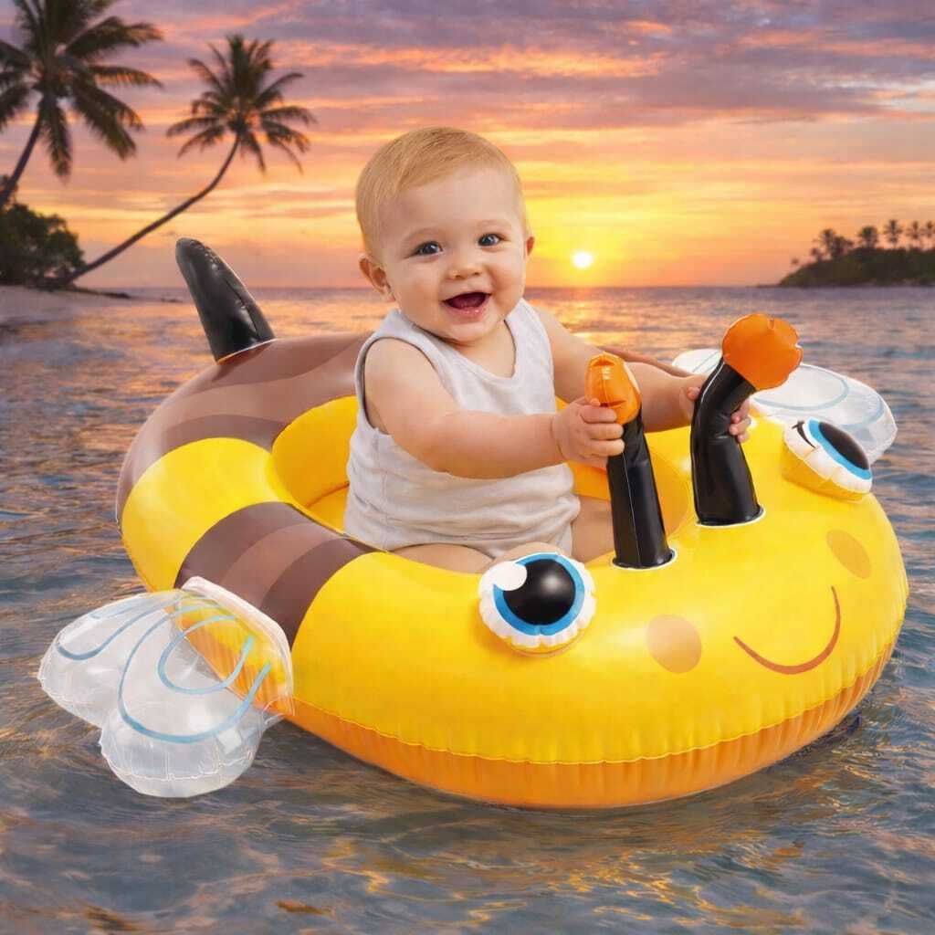 tiny tales Kids Children Bee Pool Float(IND*73904) Swimming Inflatable Swimming Safety Tube-picture-15