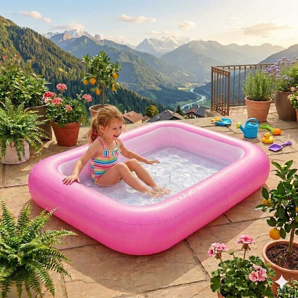 tiny tales Swimming Pool for Kids 5.5 Feet Inflatable Swimming Pool-picture-16