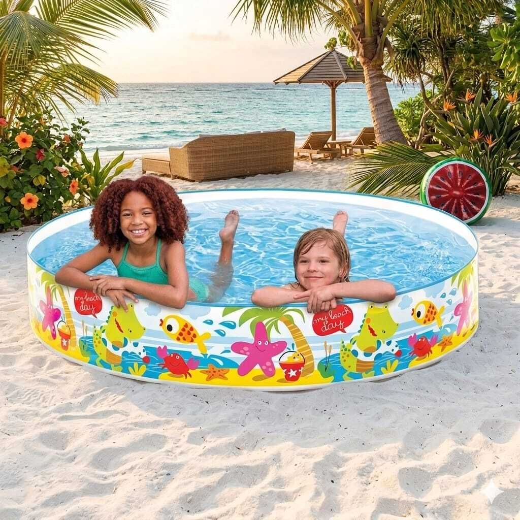 hornflow 4 Feet Kids Water Pool Bath Tub Swimming Pool Inflatable Swimming Pool-picture-40