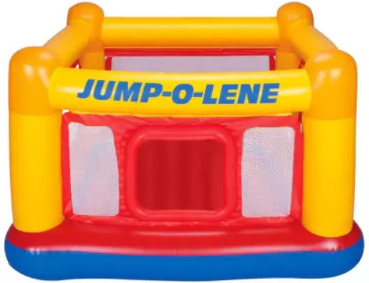 tiny tales PLAYHOUSE JUMP -O-LENE (IND*71) Inflatable Bouncer With Free Pump Inflatable Hoppers & Bouncer image 1