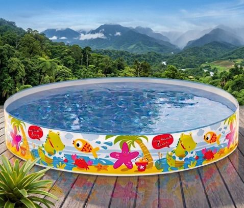 kindertales fun Inflatable Swimming(IND*107) Pool (Multicolor) Inflatable Swimming Pool-picture-21