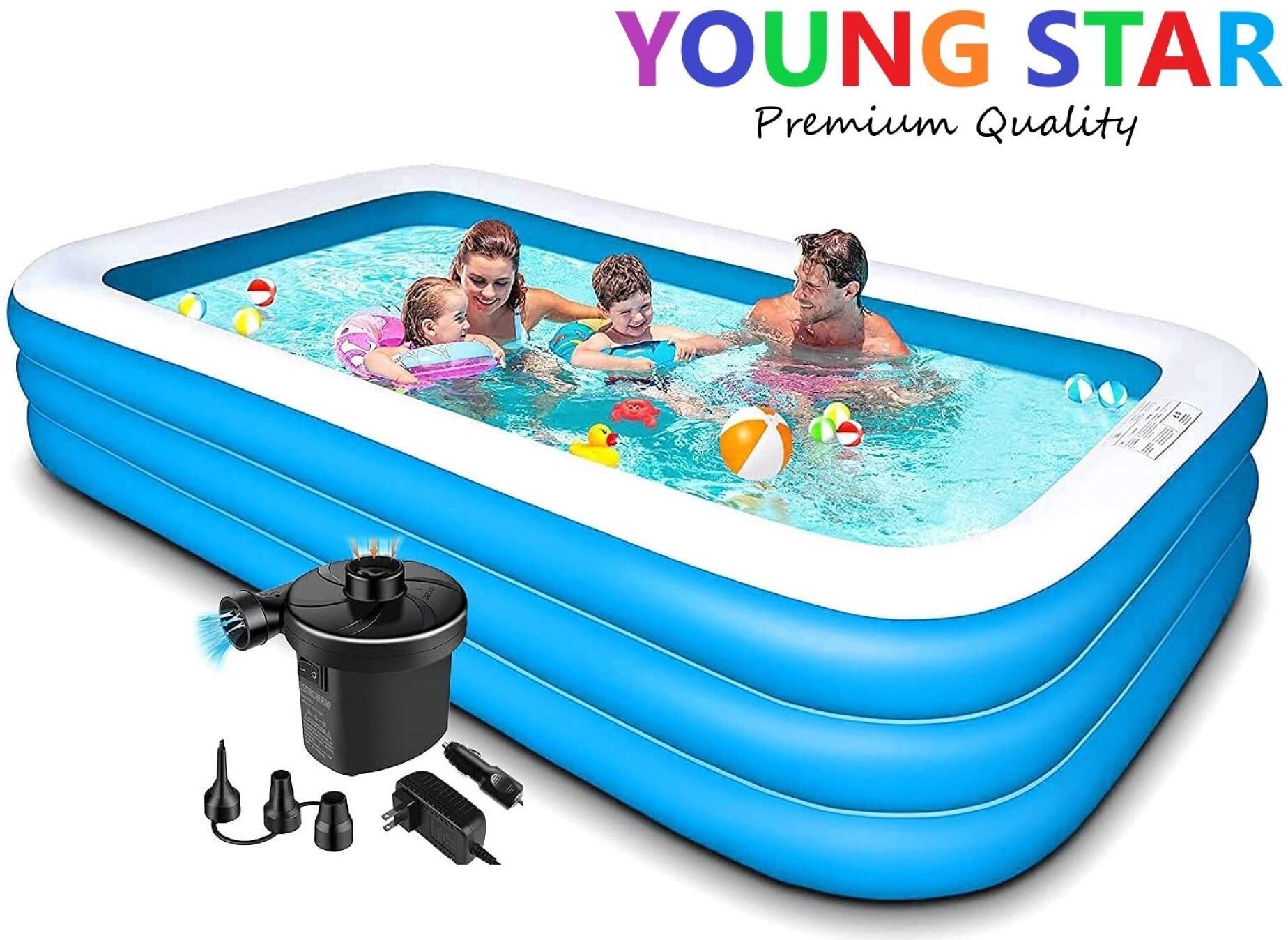 Inflatable swimming pool With Free Pump4445 Inflatable Swimming Pool, Inflatable Toy Pump-image-10