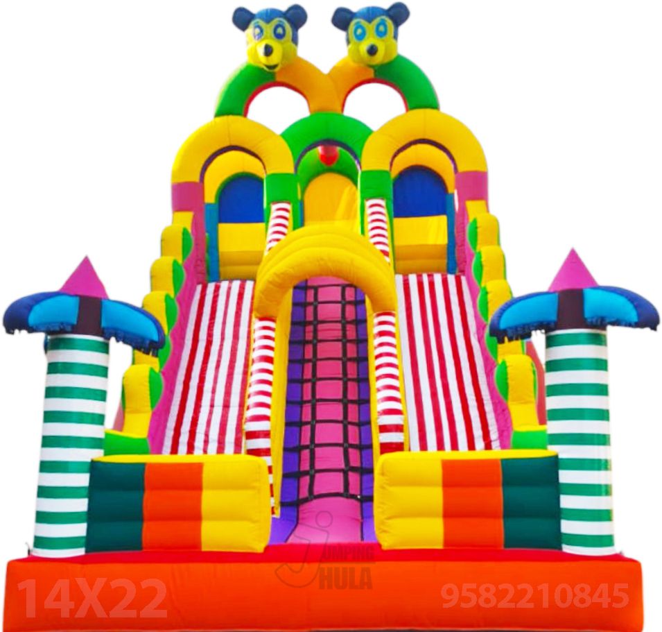 Inflatable Slide Bouncy With Good Color Combination 14 x22 Feet Inflatable Hoppers & Bouncer