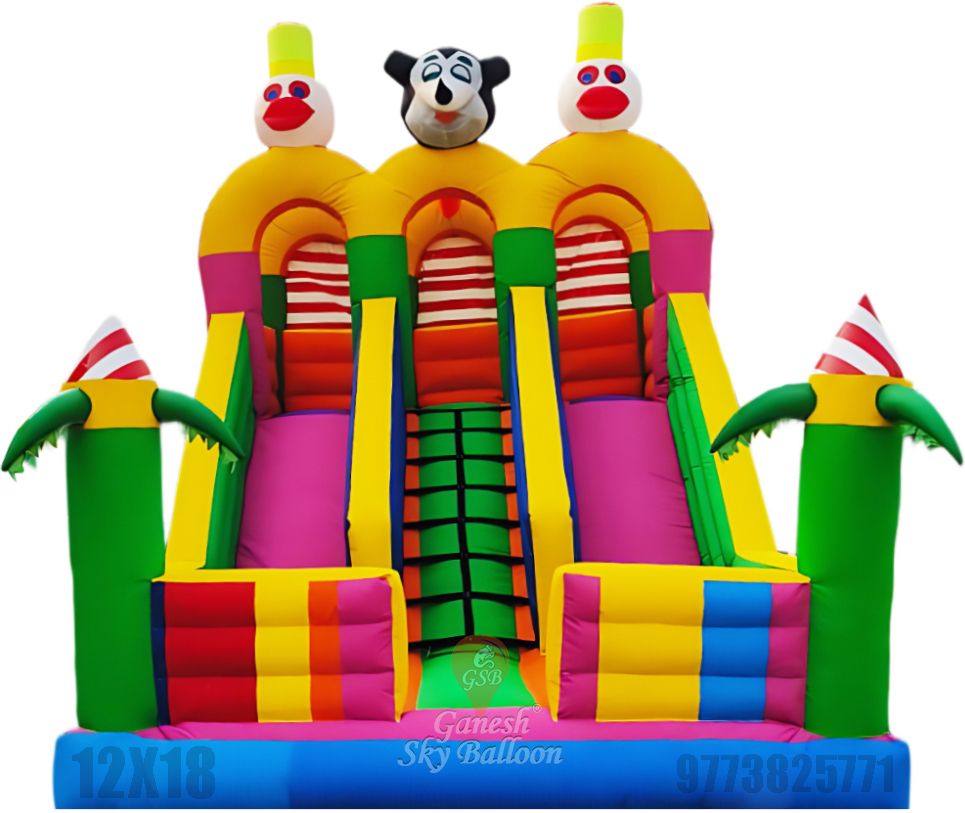 Inflatable Slide Bouncy With Good Color Combination with 12 x18 Feet Inflatable Hoppers & Bouncer