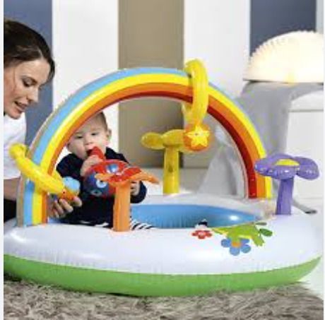 Baby (IND*95) Play Rainbow Go & Grow Activity Gym Inflatable Swimming Pool-image-3