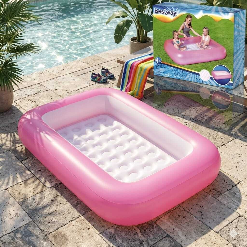tiny tales Foldable Portable Bath (IND*33)Tub for Kids & Adults Inflatable Swimming Pool-picture-46