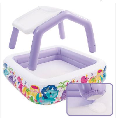 tiny tales Bathtub Swim Float Water Tub for(IND*7412) Outdoor 2+ Year Kids Inflatable Swimming Safety Tube-picture-11