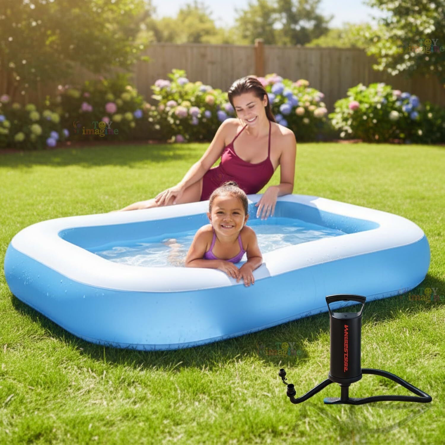 Inflatable Kid Swimming Pool with Air Pump, Baby Bath tub, Water Pool for Kids Inflatable Swimming Pool-image-32