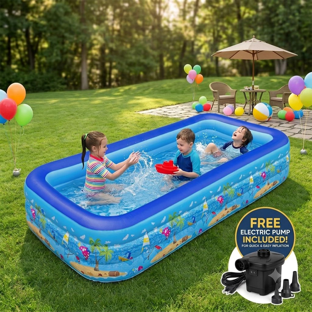 Ocean Fun Family Inflatable Swimming Pool-image-38