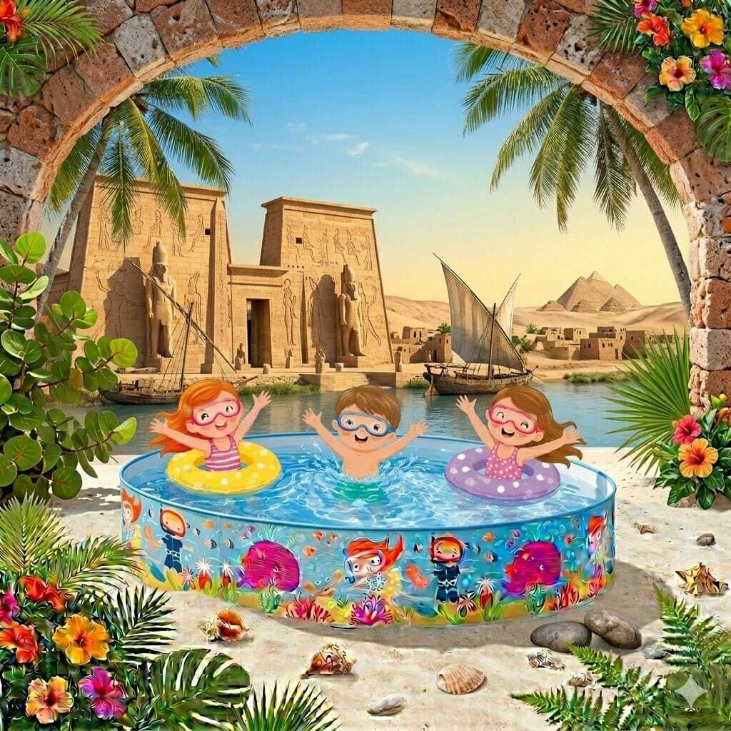 tiny tales fun Inflatable Swimming(IND*7) Pool (Multicolor) Inflatable Swimming Pool-picture-25