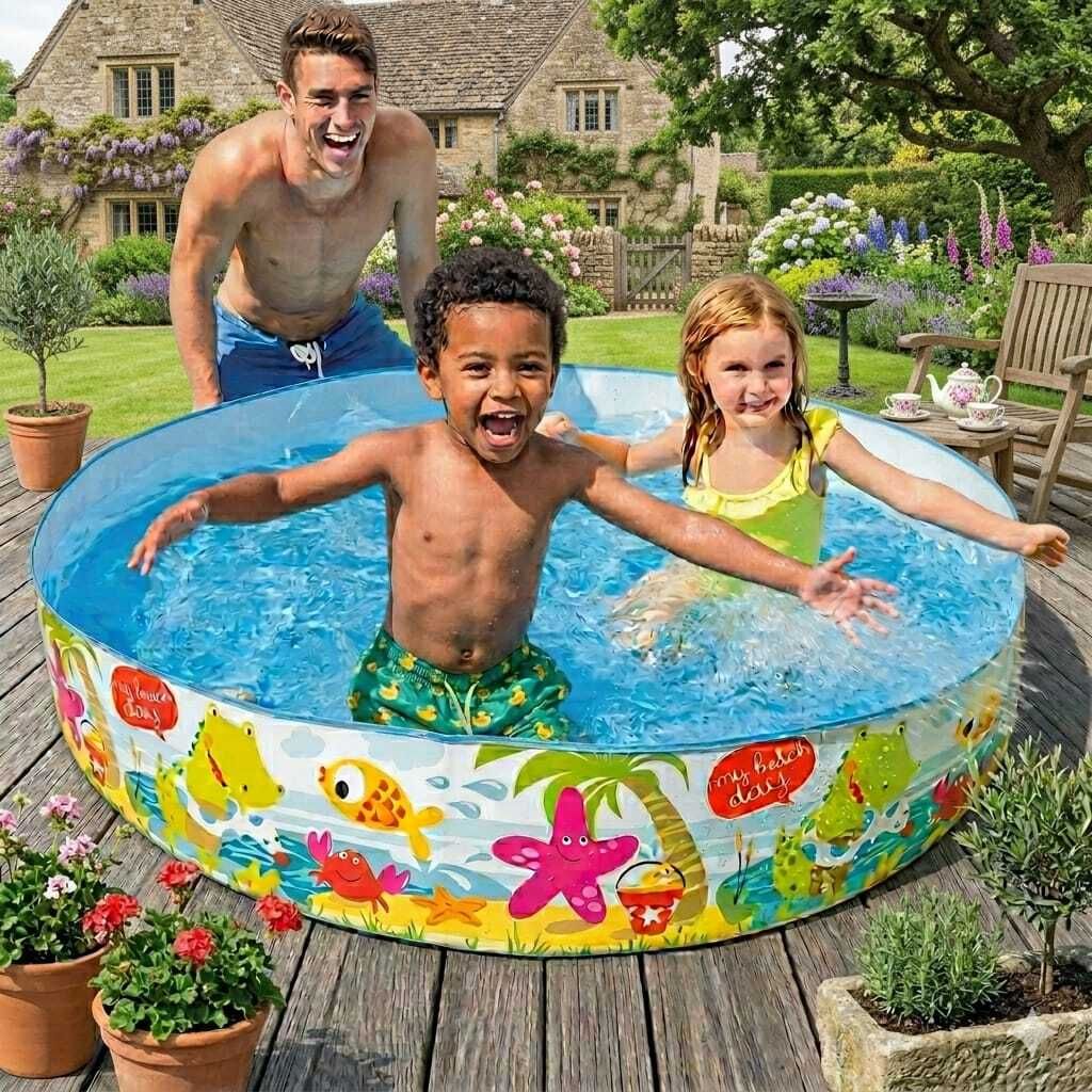 tiny tales Diameter 122 x 25 cm (IND*680)Suitable for Ages 3 Inflatable Swimming Pool-picture-4