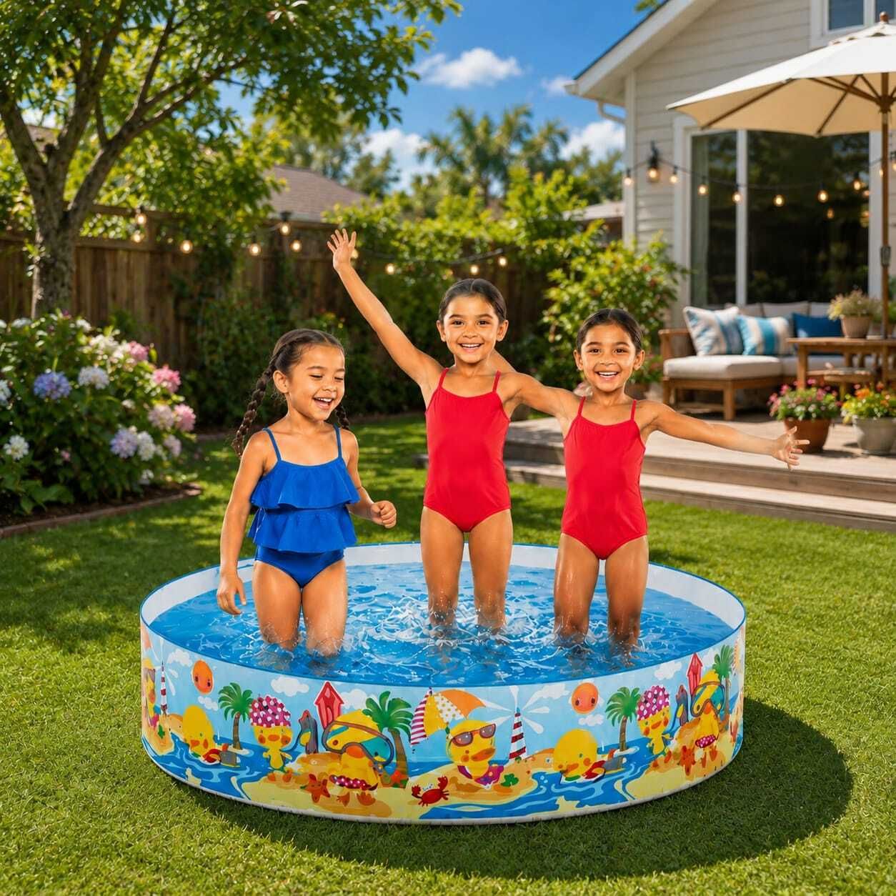 intelligent 5 feet Fun Round Swimming Pool (IND*28)Baby for kids Inflatable Swimming Pool-picture-40