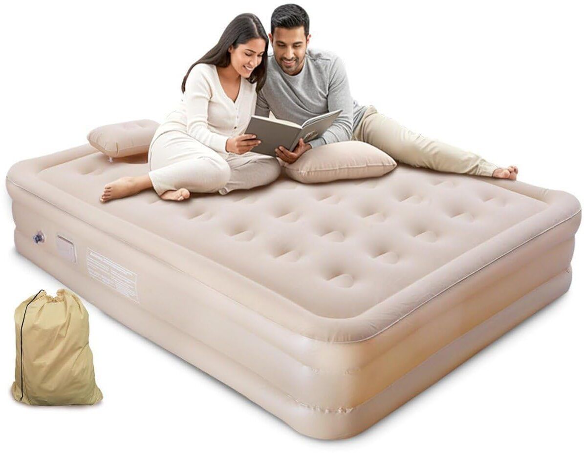 Inflatable Bed for Home,Travel, Camping & Guests (Double Bed)(200 X 150 X 40 CM) Inflatable Bed