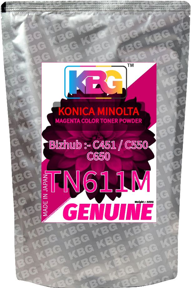 KBG ORIGINAL KONICA MINOLTA BIZHUB C451 C550 C650 (TN-611M) 500g Magenta Ink Toner Powder-image-20