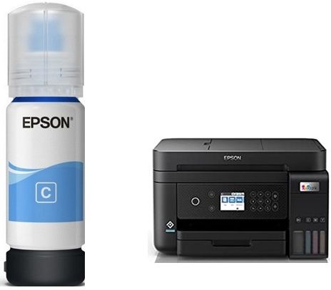 EPS ORIGINAL Epson L6270 All In One Ink Tank WIfI Duplex A4 Color Printer Cyan Ink Bottle-image-12