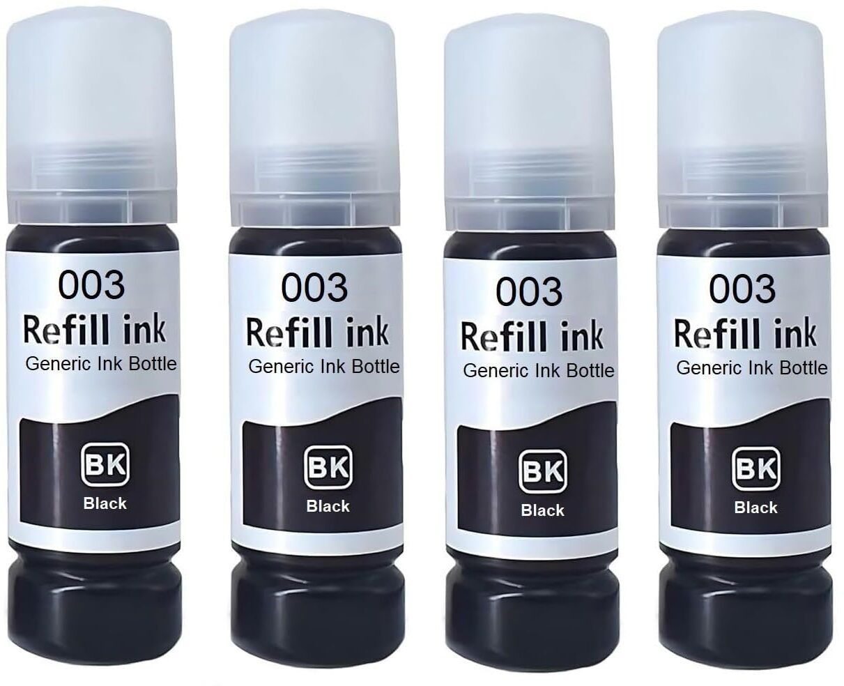 OnlyU 003 Ink for L3110, L3150, L3250, L3152, L3210 Printer Black Ink Bottle-image-31