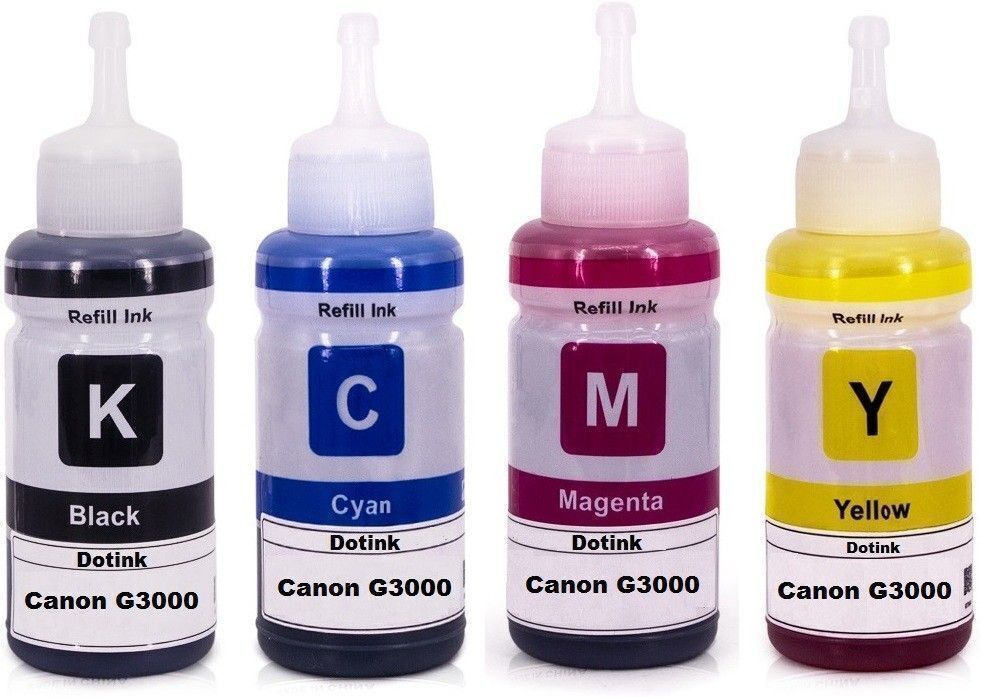 OQPQZRKL G4000, G4010 & 6070 Inkjet Printer (4*70 ml) GI-790 Ink Code Black + Tri Color Combo Pack Ink Bottle-image-9