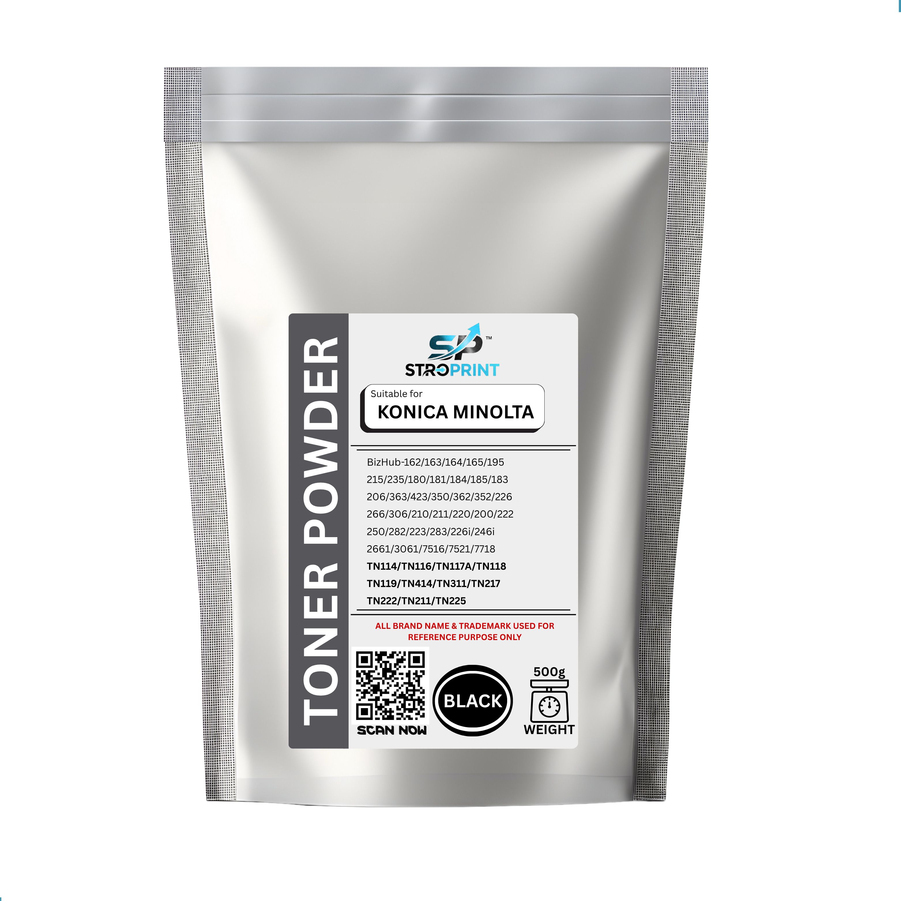 STROPRINT KONICA MINOLTA TONER POWDER (500g) FOR BizHub-162/163/164/165/195... Black Ink Toner Powder-image-14