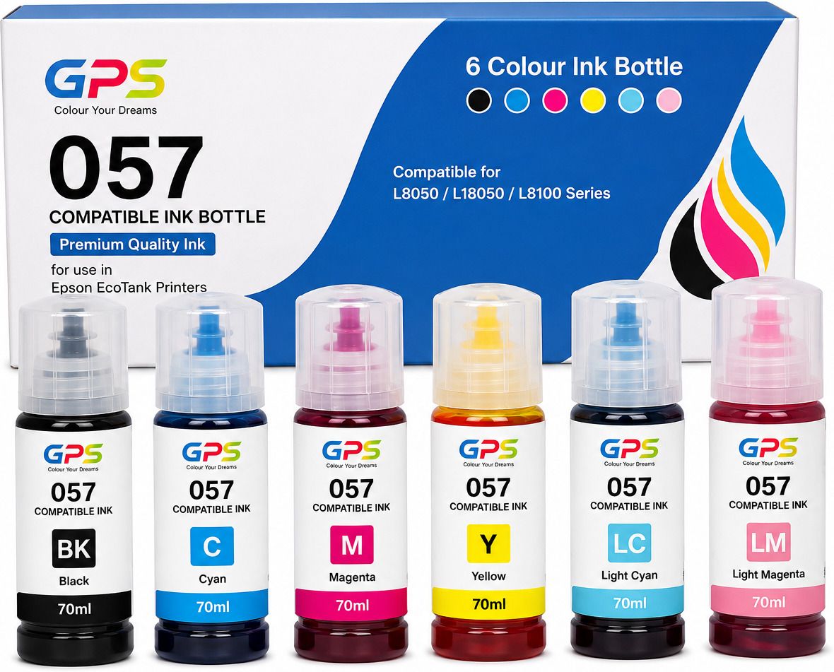 GPS Colour Your Dreams Epson EcoTank L8100 Series Printers Compatible Ink Bottle Set | 70ml Each | Black - Twin Pack Ink Bottle-picture-13