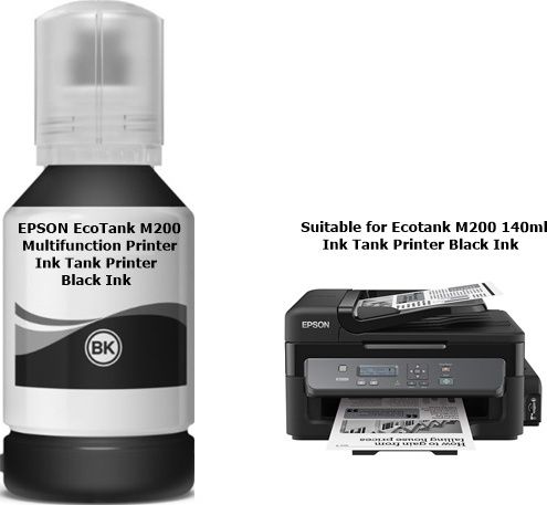 EPS Origianl EpsonEcoTank M200 Multifunction Printer 140 ml Black Ink Bottle-image-6