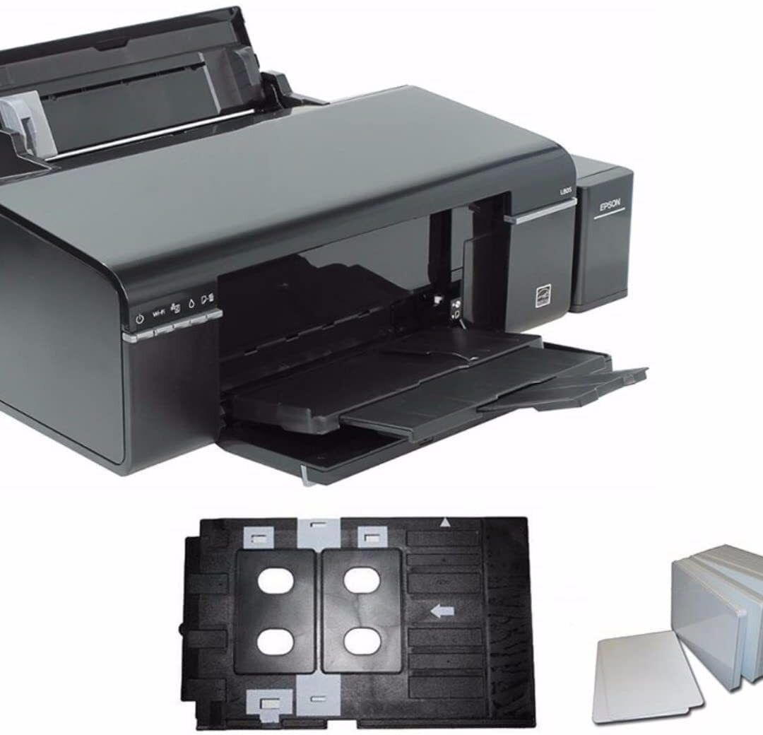 PRINTER PARTNER PVC ID Card Tray+Original Stacker Combo for EpsonL800,L805,L810,L850,Printers. Black Ink Toner