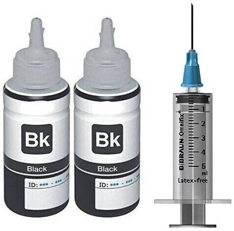 Ang Compatible Refill Ink 200ml for Canon Printer (100 ml x 2 + 10ml Syringe) Black Ink Cartridge-image-27