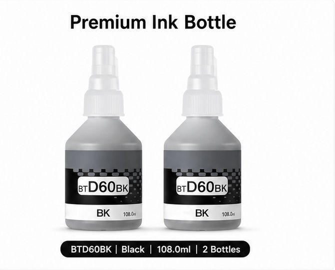 Flicker Refill Ink for Brother DCP T220 T420 T520 T820 T920 T310 T510 T710 Printer Black - Twin Pack Ink Bottle-image-38
